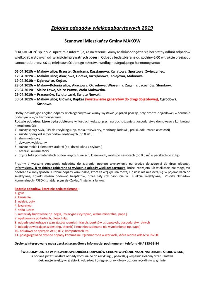 Harmonogram gabarytów Maków na 2019 page 001