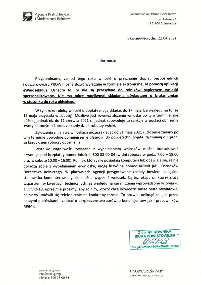 Informacja ARiMR page 001