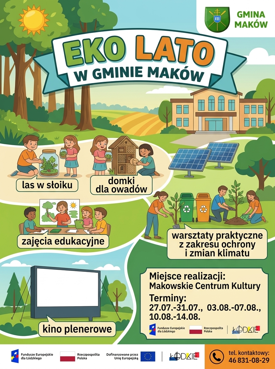 Plakat Eko lato w gminie Makw